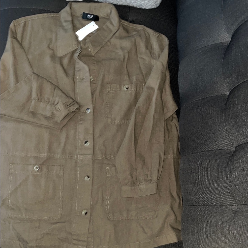 Men's Olive Shirt Jacket